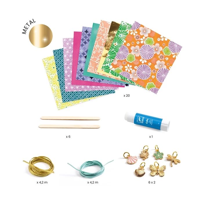 Djeco DIY - perles et bracelets en papier dorés