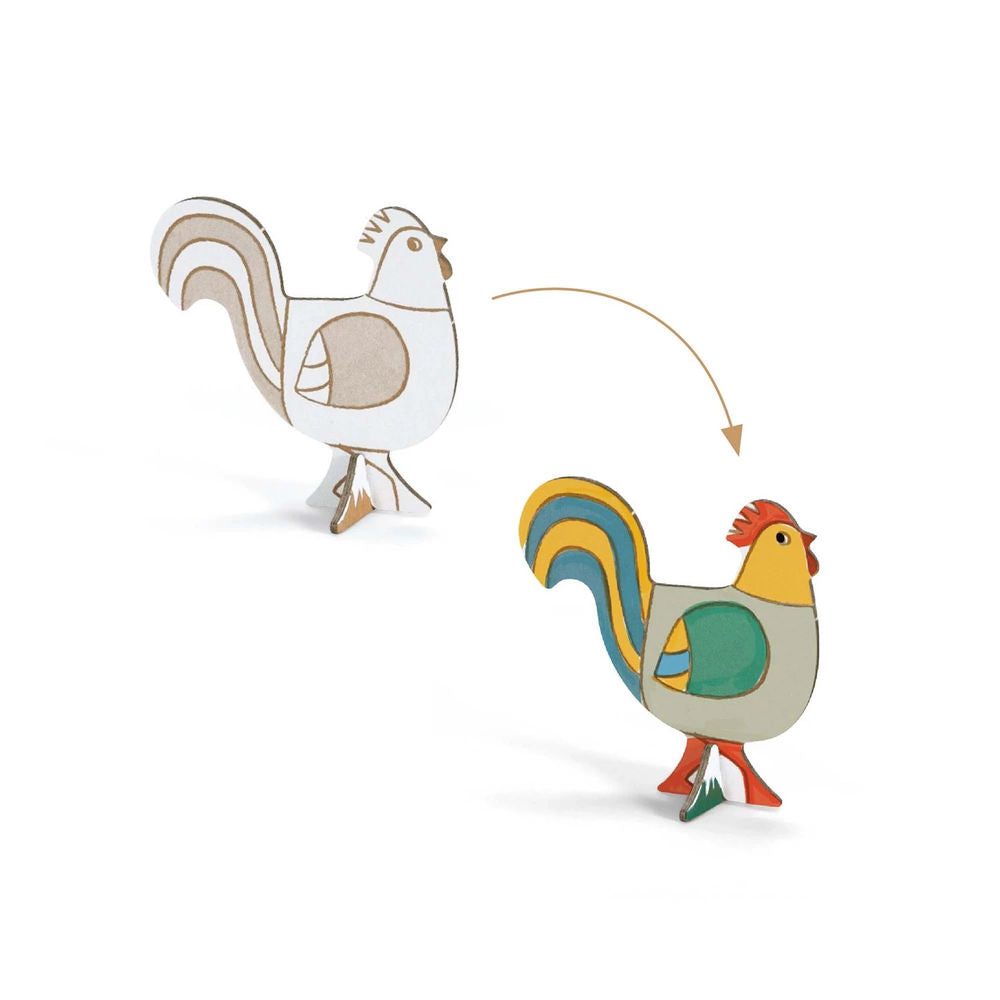 Djeco 3D Bau- & Malset Bauernhof