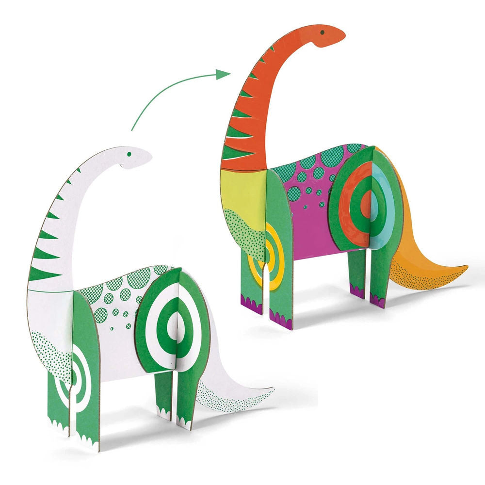 Djeco 3D Bau- & Malset Dinosaurier