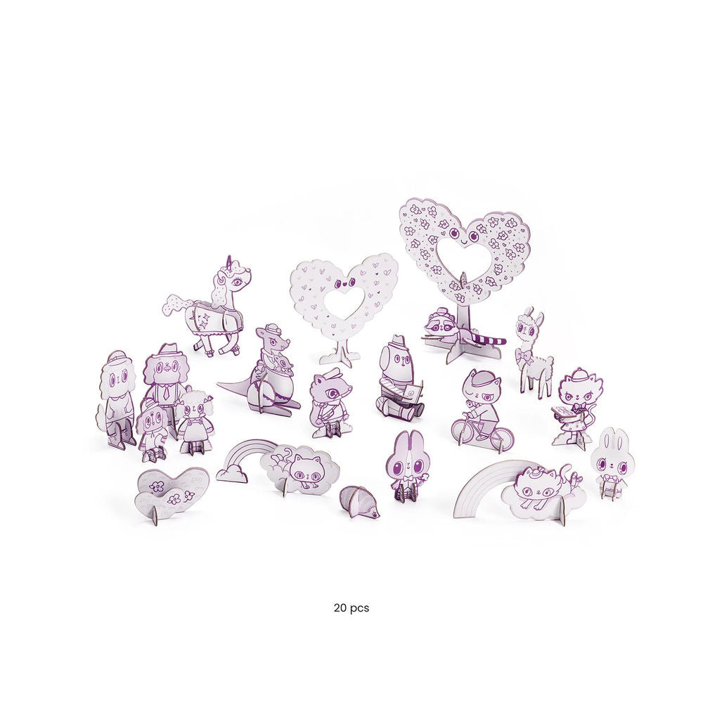 Djeco 3D Bau- & Malset Kawaii-Welt