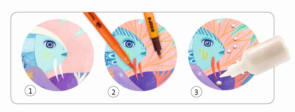 Djeco Pinselstifte Im Meer