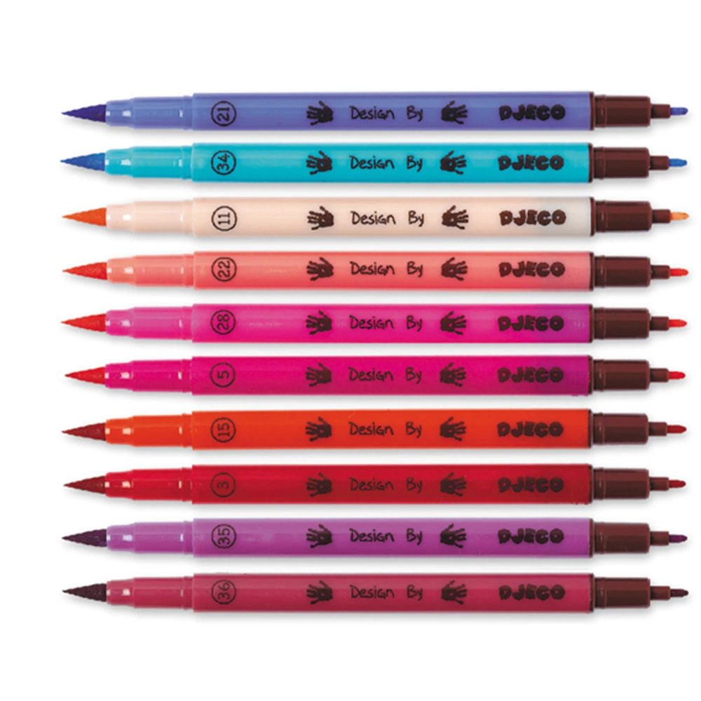 Djeco 10 Filzpinsel girls