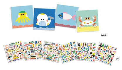 Djeco stickers and crafts sea creatures