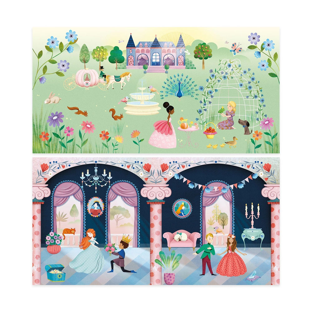 Djeco Geschichten mit Sticker Leben im Schloss