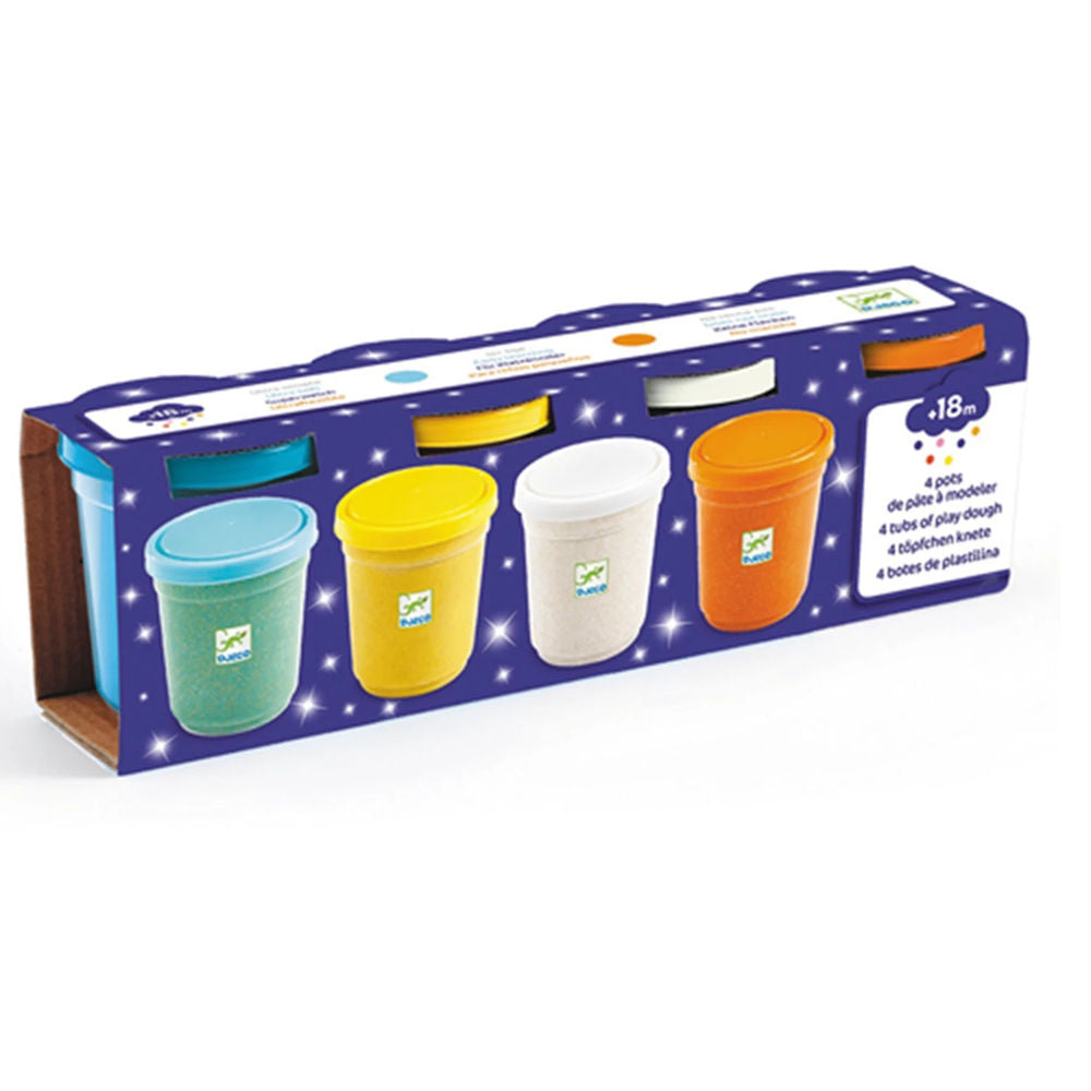 Djeco Knete (4 Farben ass) Glitter