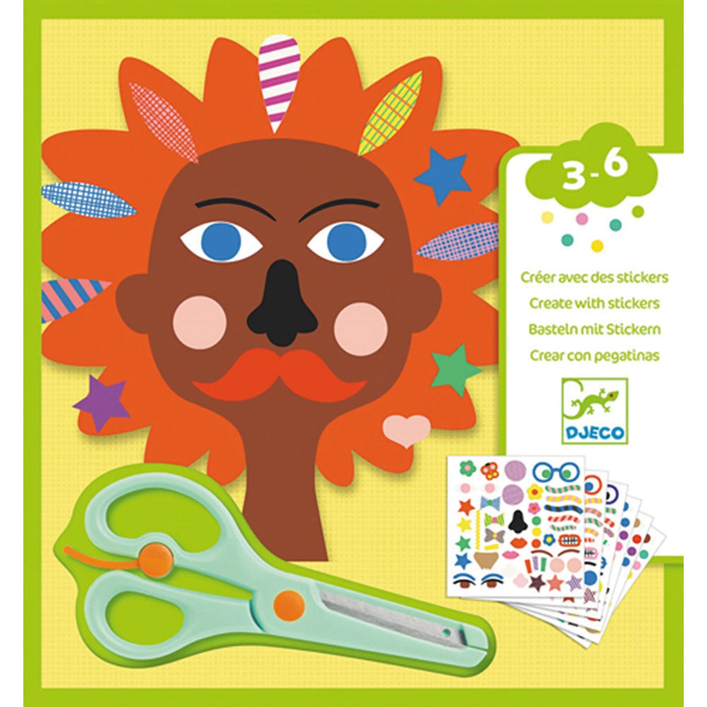 Djeco Sticker und Basteln Friseur
