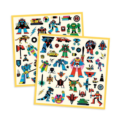 Djeco sticker robots métalliques