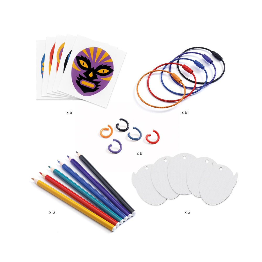 Djeco Artistic plastic Wrestler-Schlüsselanhänger