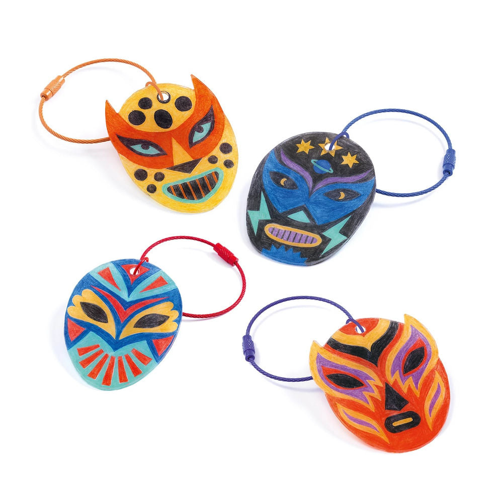 Djeco Artistic plastic Wrestler-Schlüsselanhänger