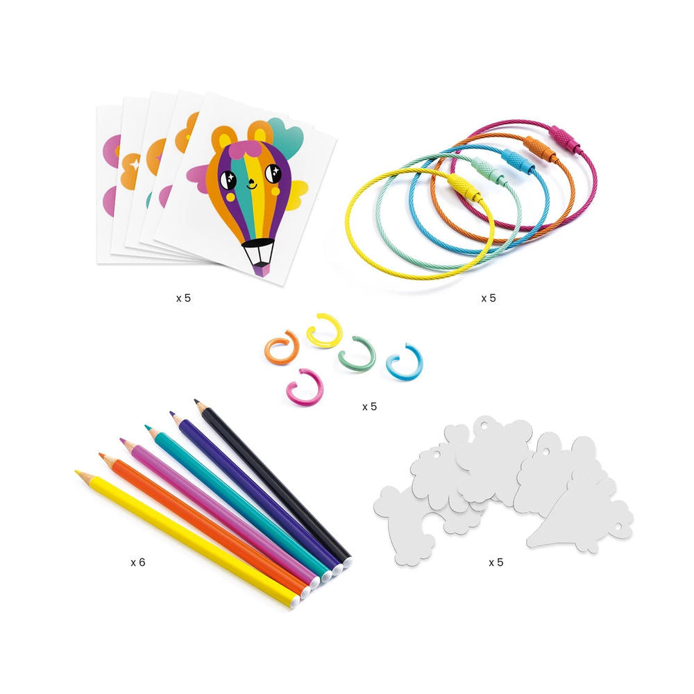 Djeco Artistic plastic Kawai-Schlüsselanhänger