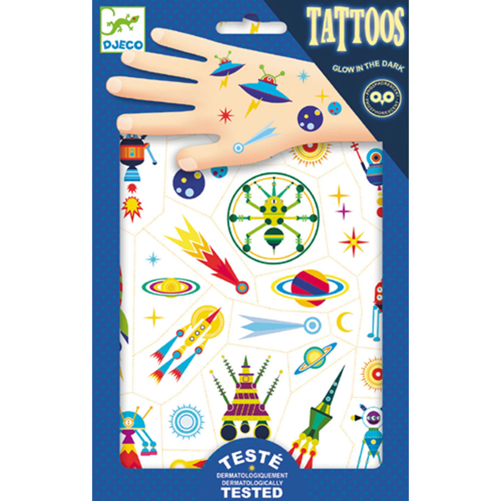 Djeco Tattoos Glow in the Dark Space