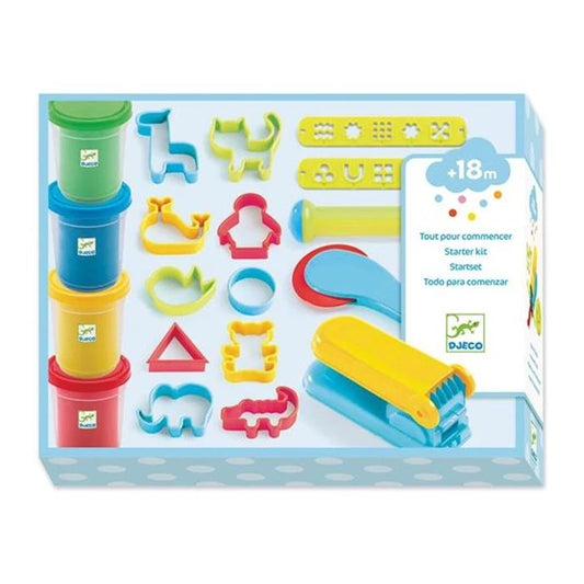 Djeco Large modelling clay set with 4 colours &amp; 21 tools