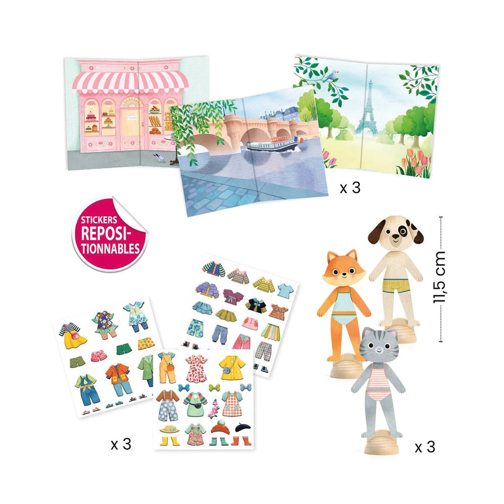 Stickercollage Bonjour Paris