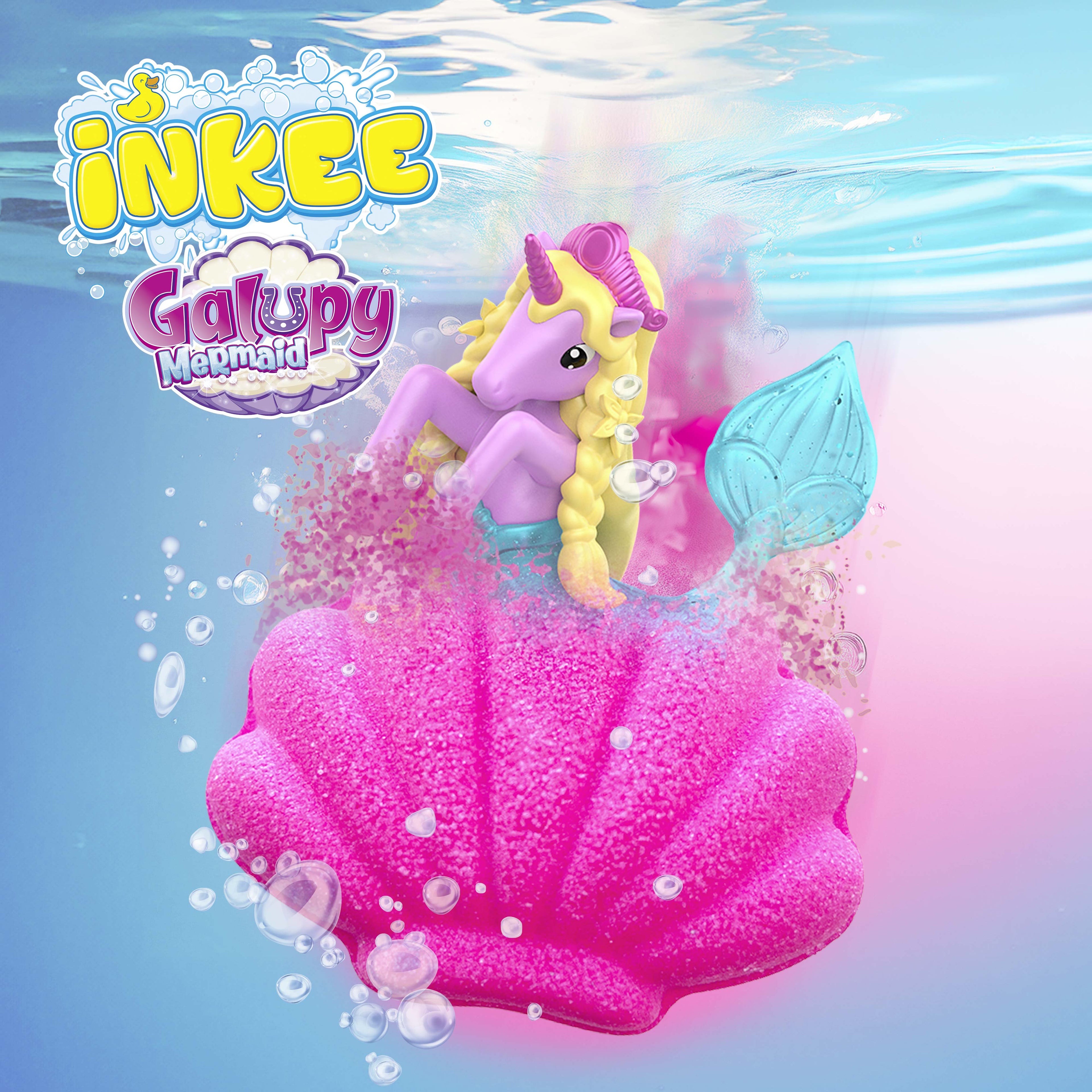 Inkee Suprise Badebombe Galupy Mermaid Box