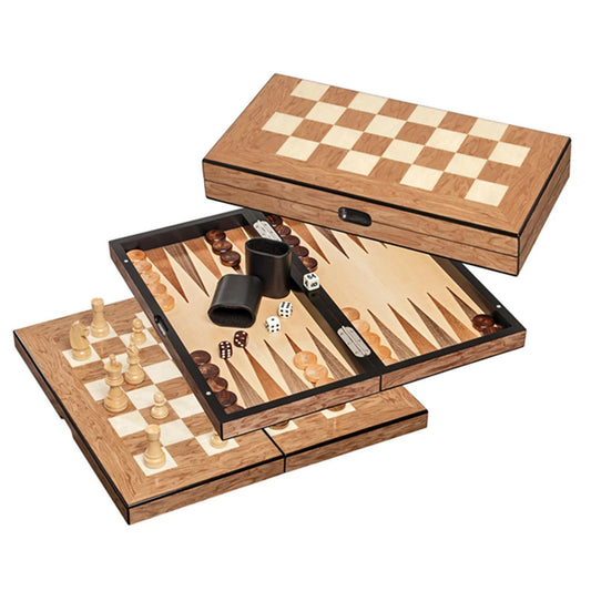 Philos Schach Backgammon Dame-Set, Feld 40 mm