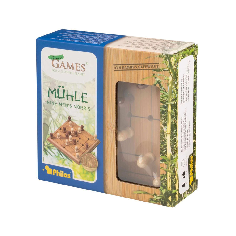 Philos Mini - Spiel - Mühle - Bambus