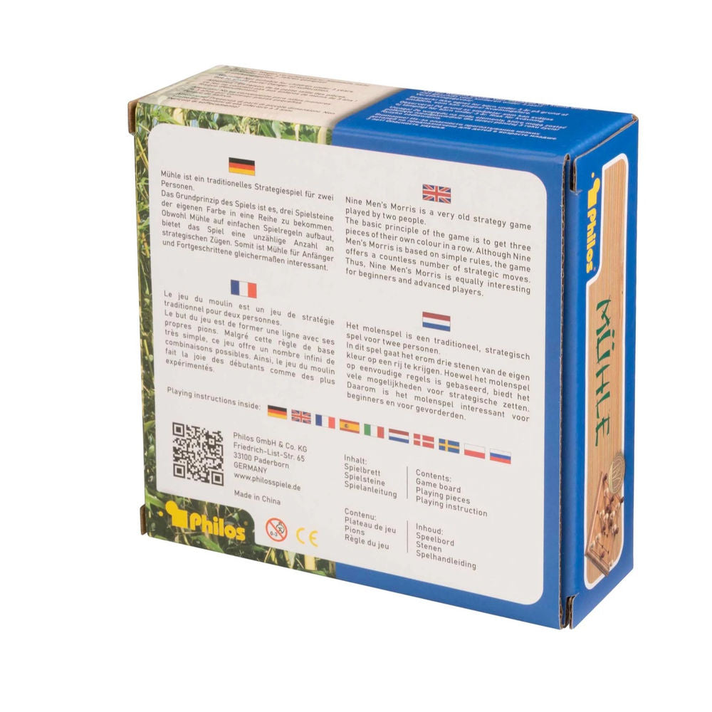 Philos Mini - Spiel - Mühle - Bambus