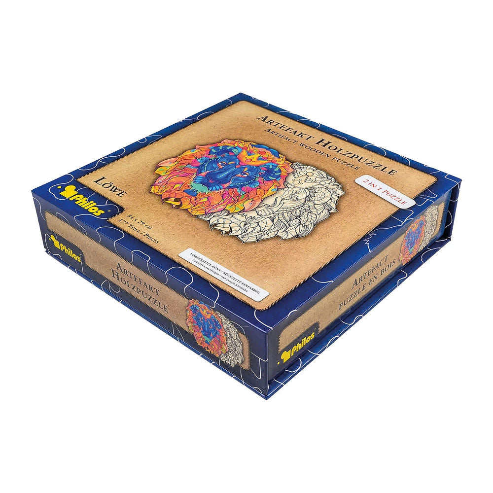 Philos Artefakt Holzpuzzle 2 in 1 Löwe, 177 Teile