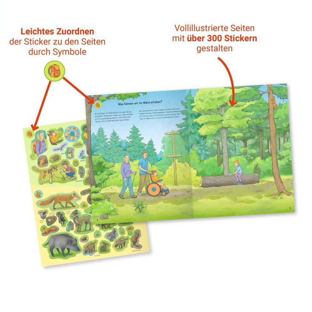 Ravensburger Why? What for? What for? Sticker book: In the forest