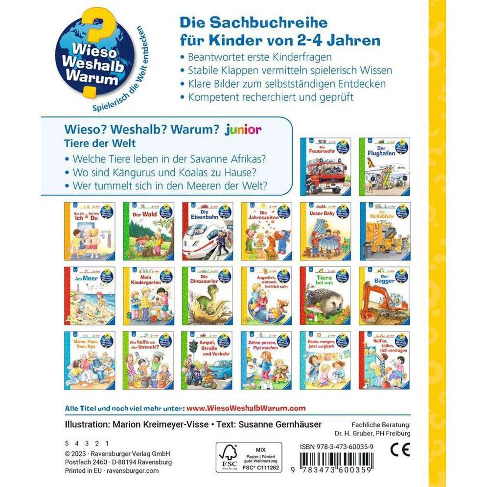 Ravensburger Wieso? Weshalb? Warum? junior, Band 73: Tiere der Welt
