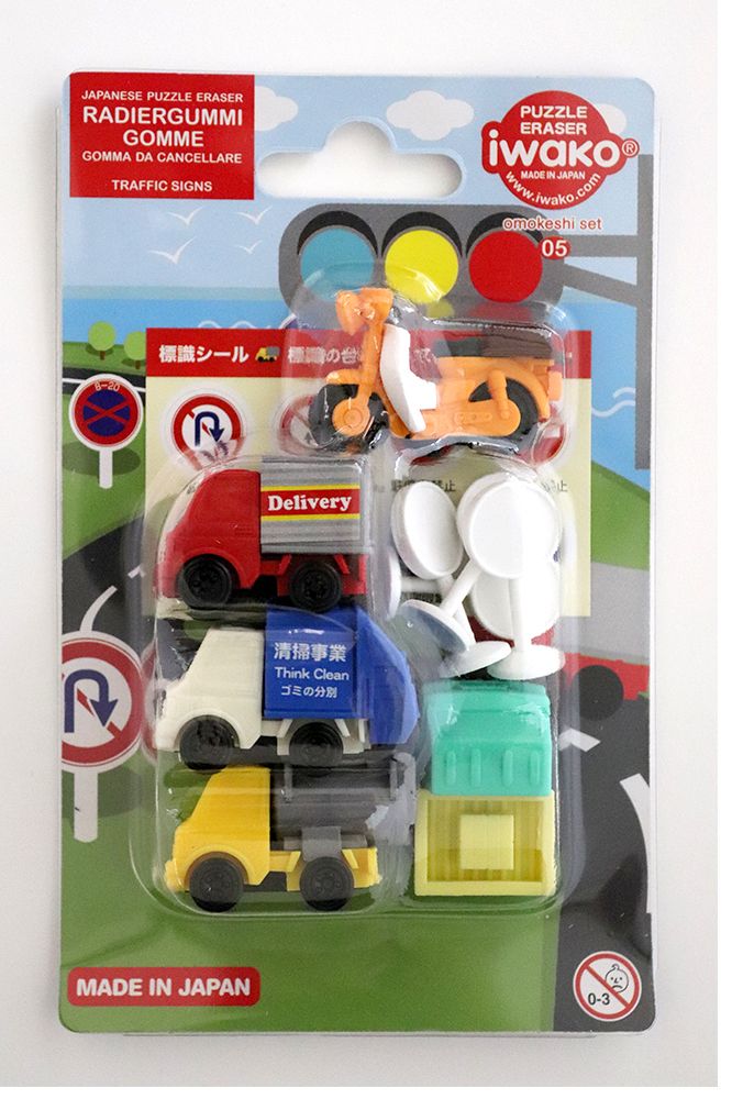 ** Iwako Radiergummi Blister Traffic Signs