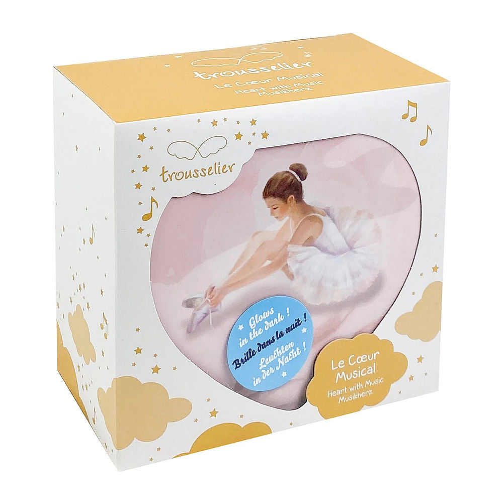 Trousselier musical box heart, ballerina, glow in the dark