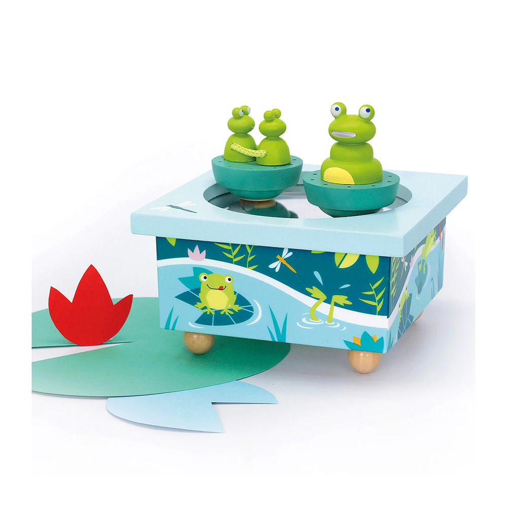 Trousselier Spieluhr mit tanzenden Frösche, magnetisch