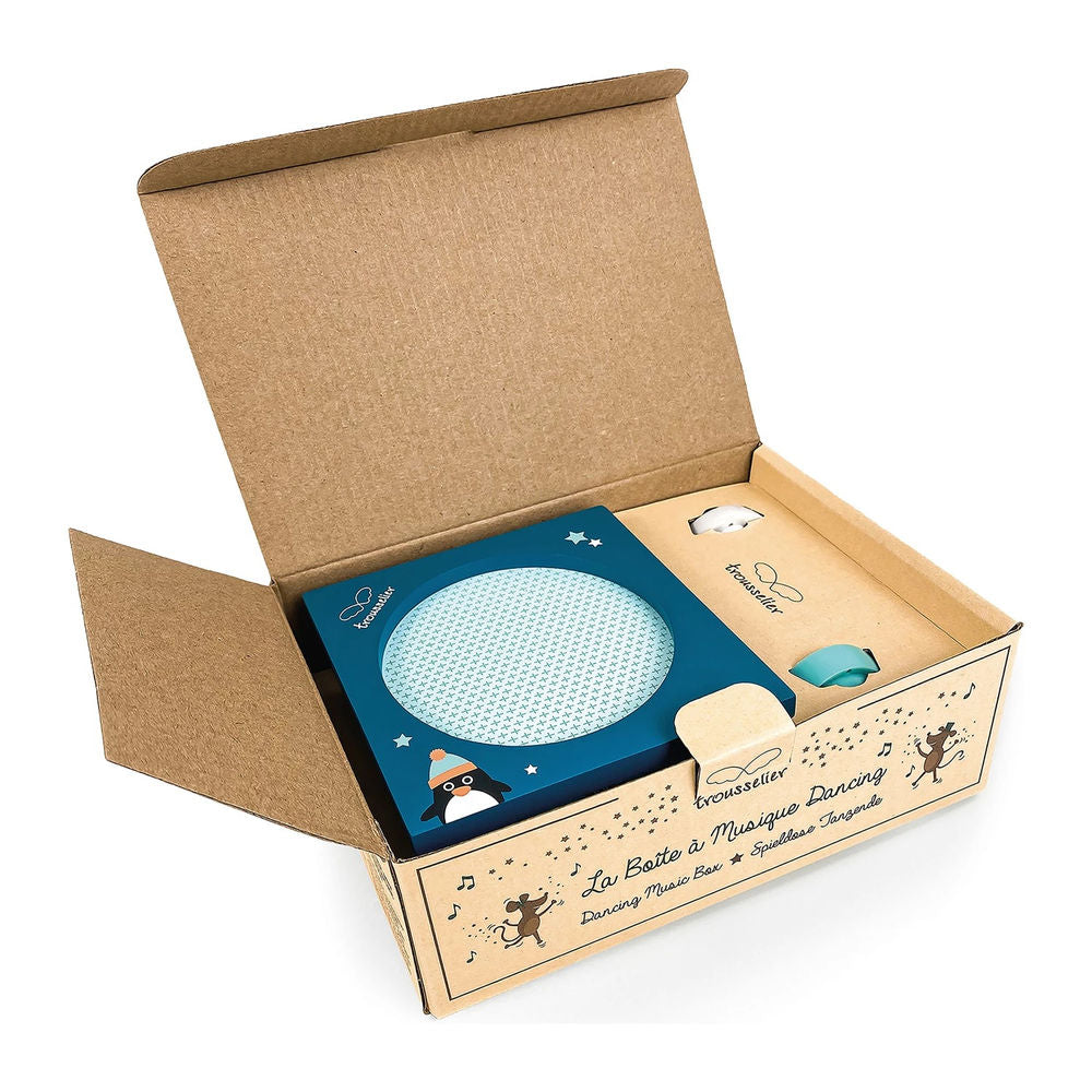 Trousselier Spieluhr mit tanzenden Pinguine, magnetisch