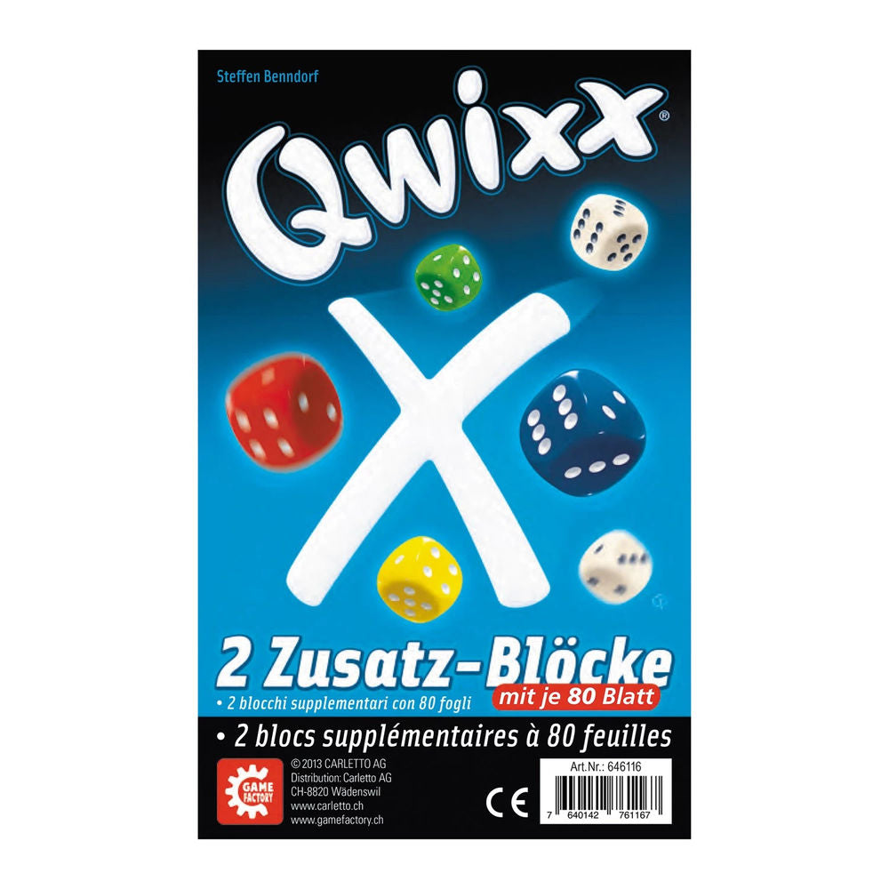 Gamefactory Qwixx - Blocs supplémentaires 2x80 feuilles