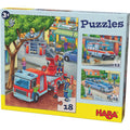 Puzzle Polizei, Feuerwehr & Co., 18 Teile – Produktbild 1