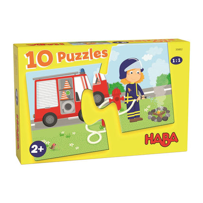 Haba 10 Puzzles – Véhicules d'urgence