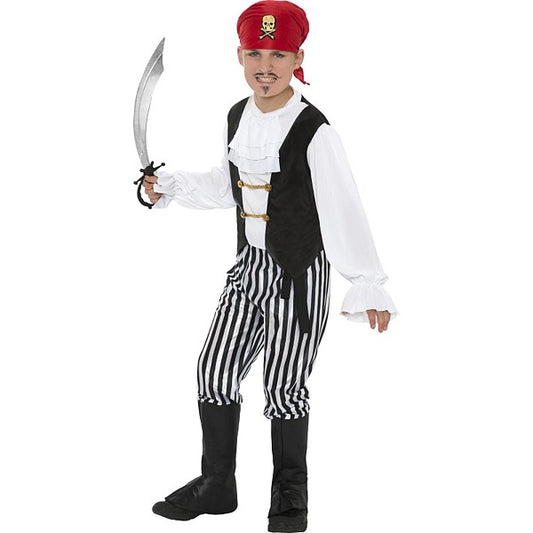 Children's pirate costume black/white