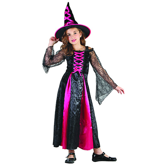 Carnival witch pink with hat size S