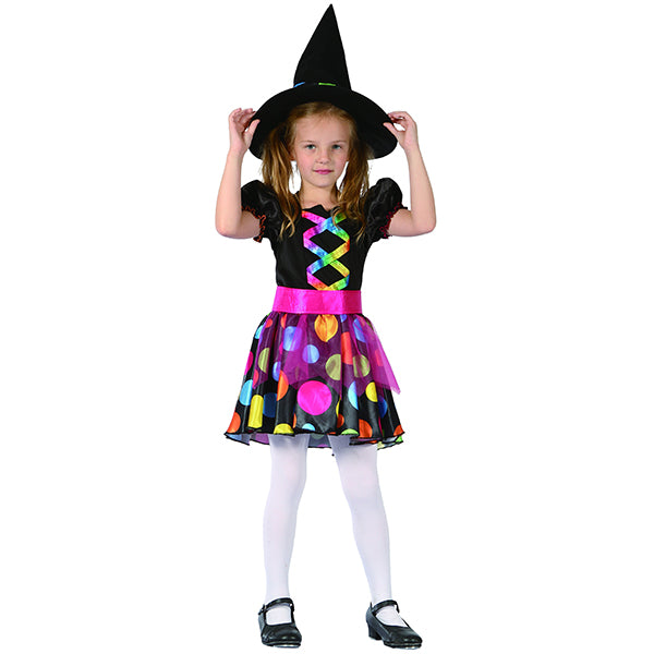 Carnival witch costume, colorful size L