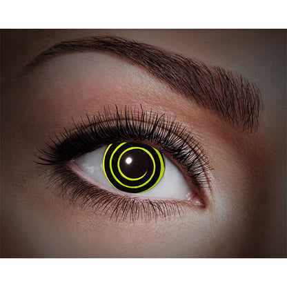 Lentilles de contact UV Fasnacht cercle jaune