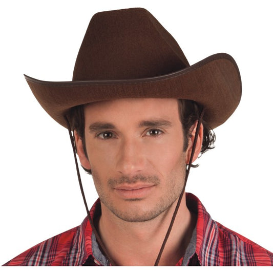 Carnival cowboy hat brown felt