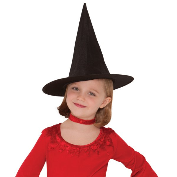 Carnival witch hat black for children