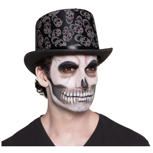 Chapeau de carnaval avec imprimé tête de mort
