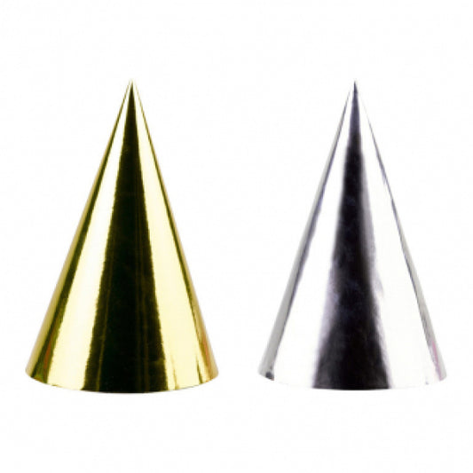 Amscan 4 Party Hats Golden Wishes 16cm