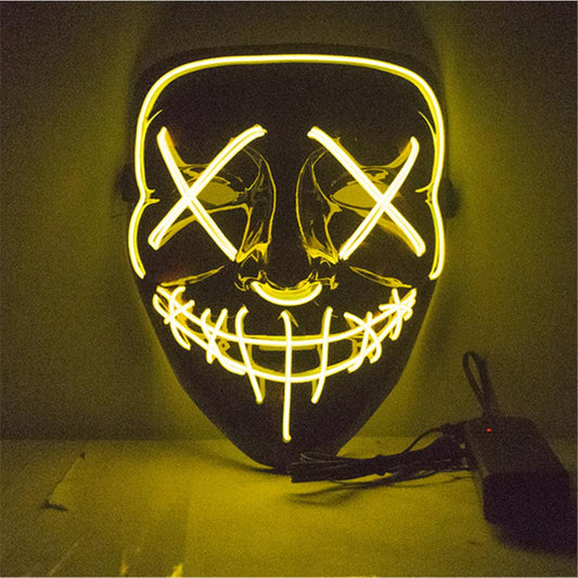 Masque LED de carnaval jaune