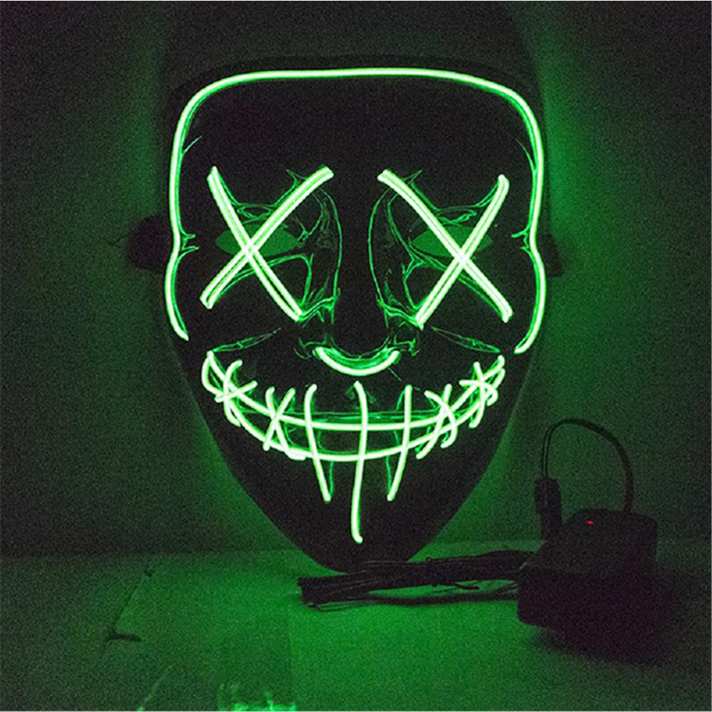Masque LED de carnaval vert