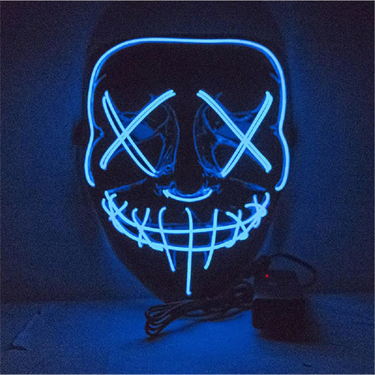 Masque LED de carnaval bleu