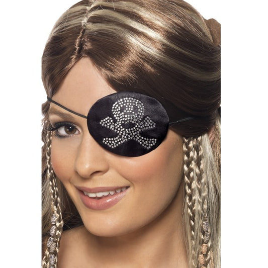 Carnival pirate eye patch, diamonds
