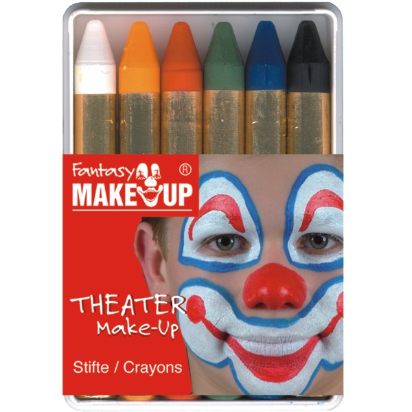 6 make-up pencils in box