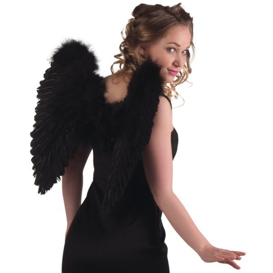 Carnival angel wings, black, 50 cm