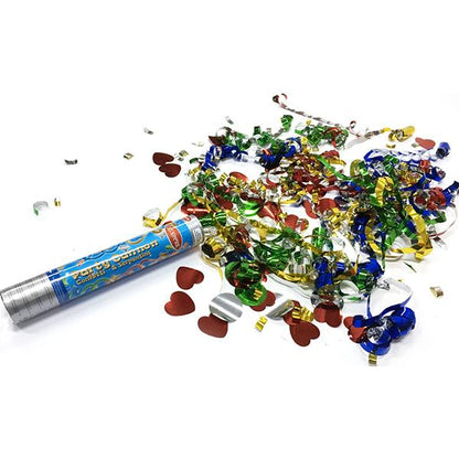 Carnival party cannon mixed confetti, 24 cm