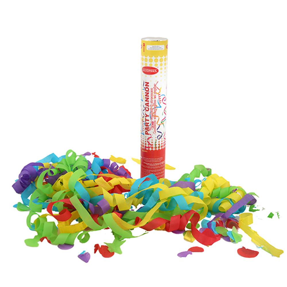 Carnival party cannon mixed confetti, 24 cm