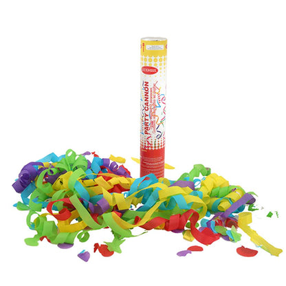 Carnival party cannon mixed confetti, 24 cm