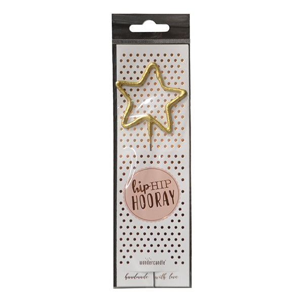 Wondercandle hipHIP HOORAY Gold Star