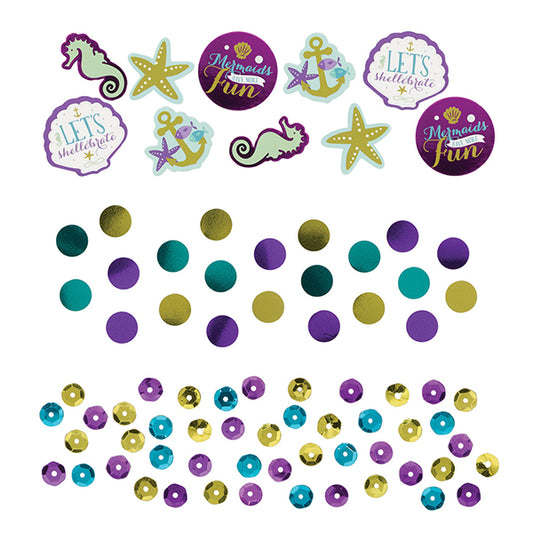 Amscan confettis décoratifs Mermaid Wishes 34gr